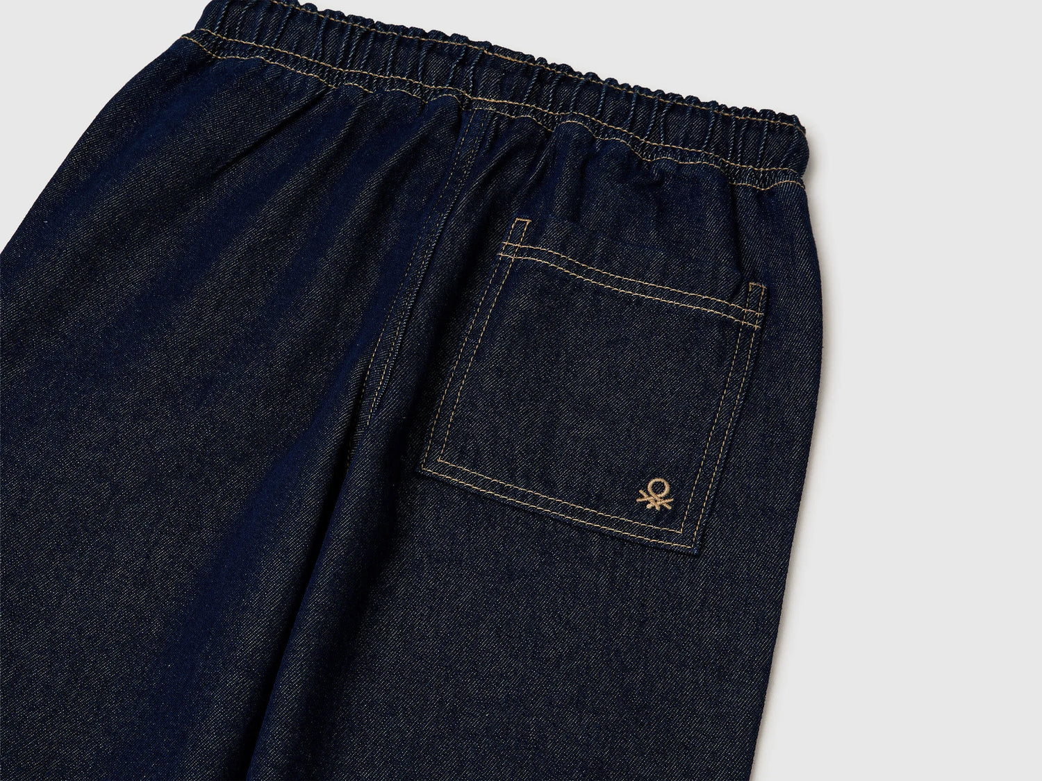 Benetton Dark Blue Boys Jogger-Style Jeans SKU: 4KEHCF05K_901 Image 03