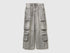 Benetton Light Gray Boys Loose Fit Jeans with Pockets SKU: 4KEHCF05P_701 Image 01
