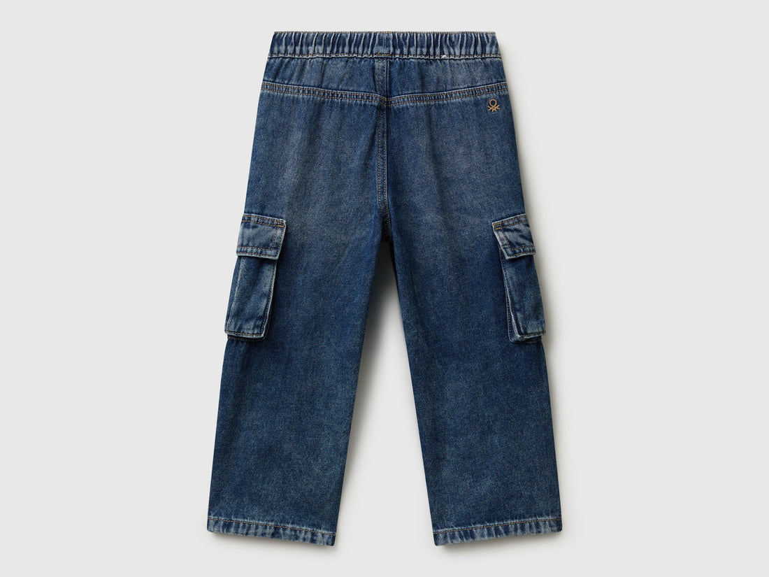 Benetton_Dark Blue_Cargo Jeans with Drawstring_4KEHGF02N_901_02