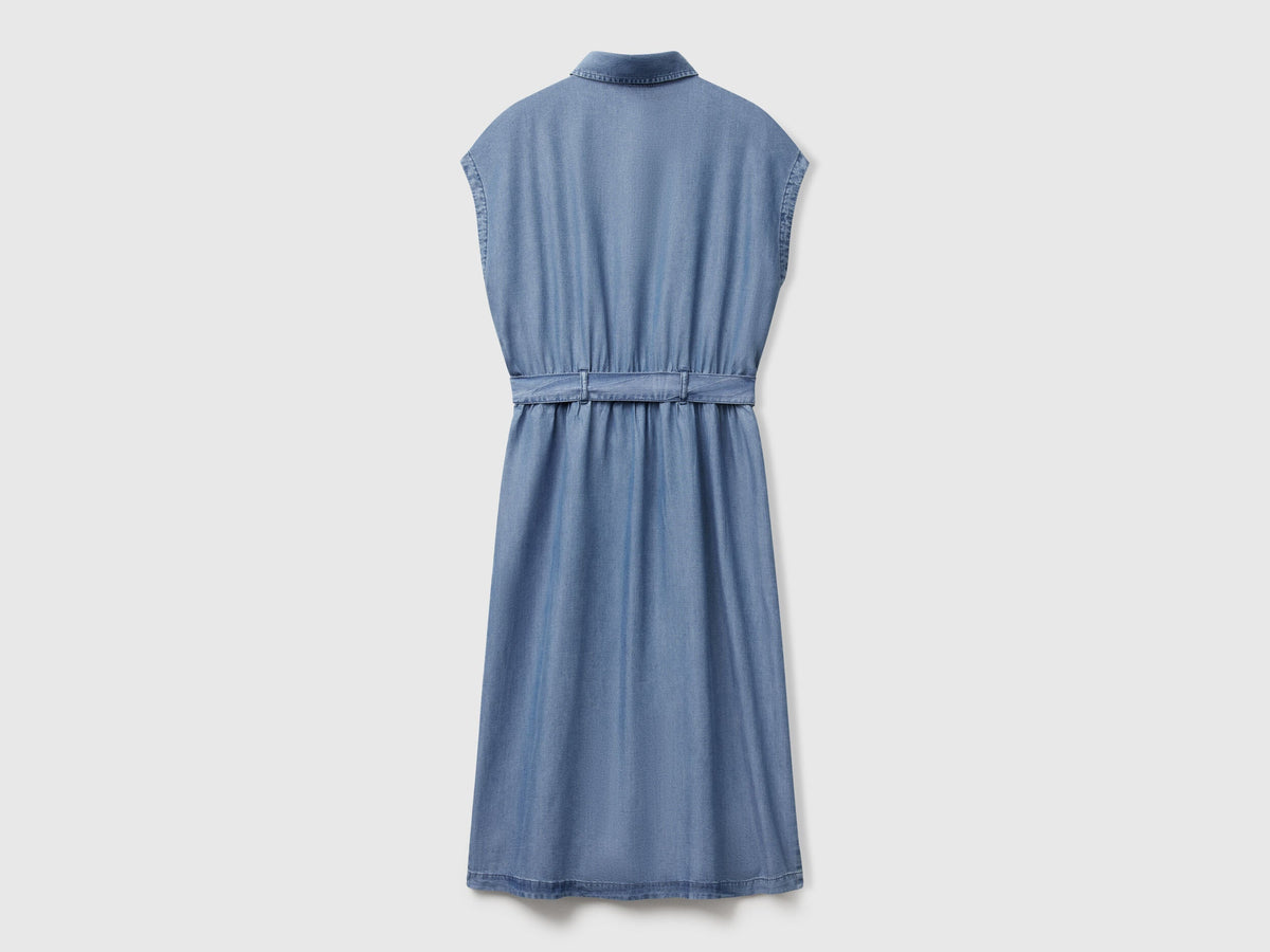 Benetton_Chambray Shirt Dress with Sash_4KHNDV0BI_902_05