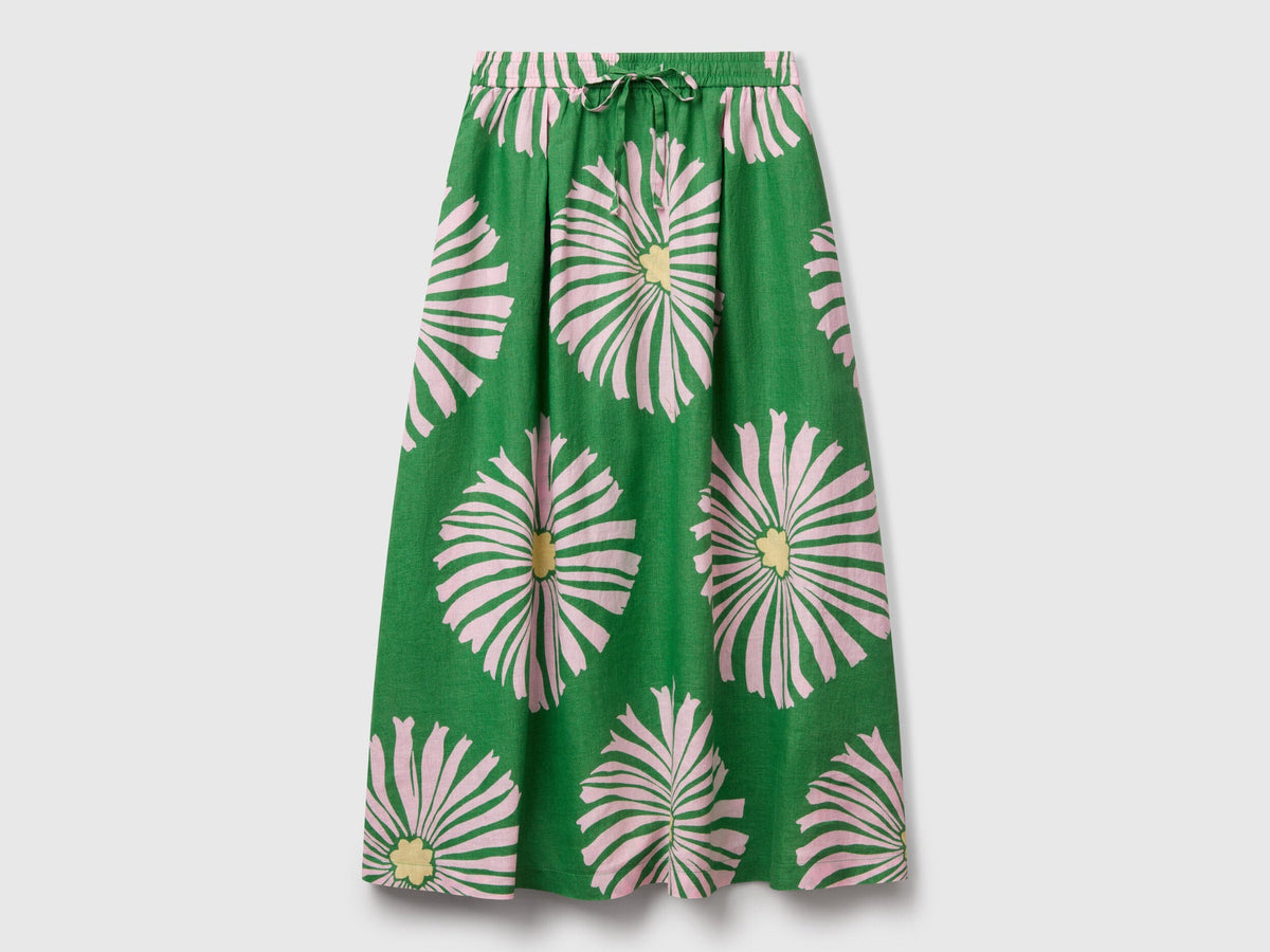 Benetton_Midi Skirt with Floral Print_4KPRD004T_69W_04