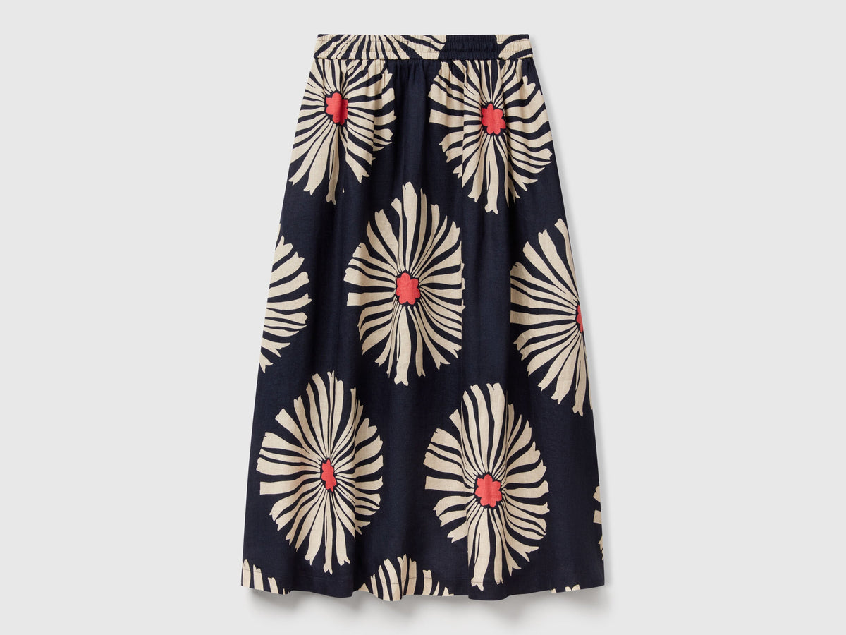 Benetton_Midi Skirt with Floral Print_4KPRD004T_70A_05
