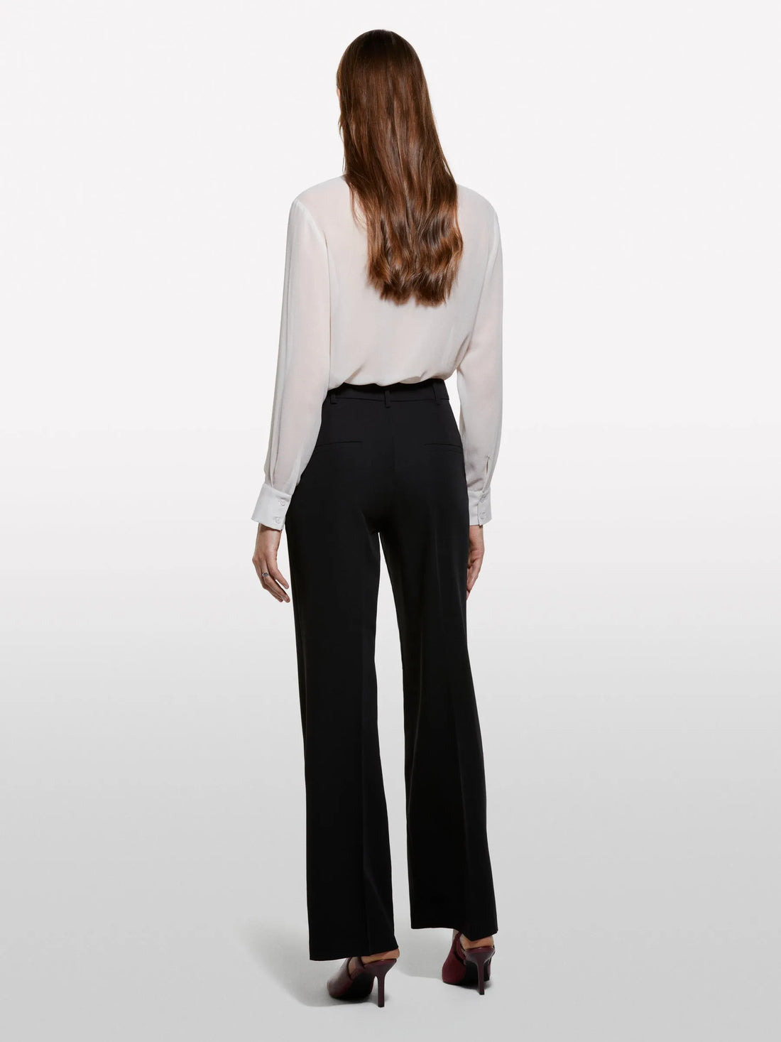 Sisley Black Women Palazzo Trousers SKU: 4KVXLF02I_100 Image 02