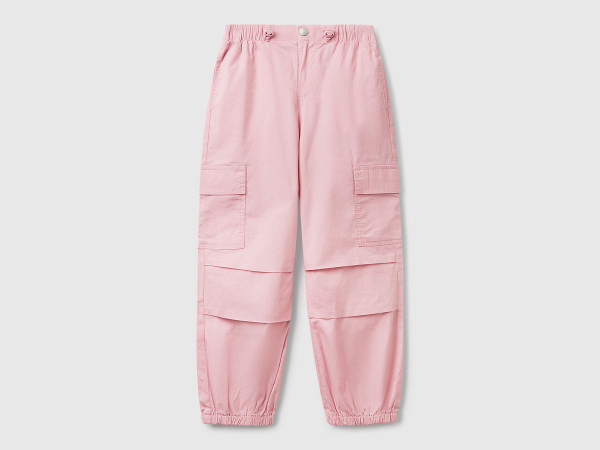 Benetton_Stretch Cotton Cargo Trousers_4L2VCF046_09J_01