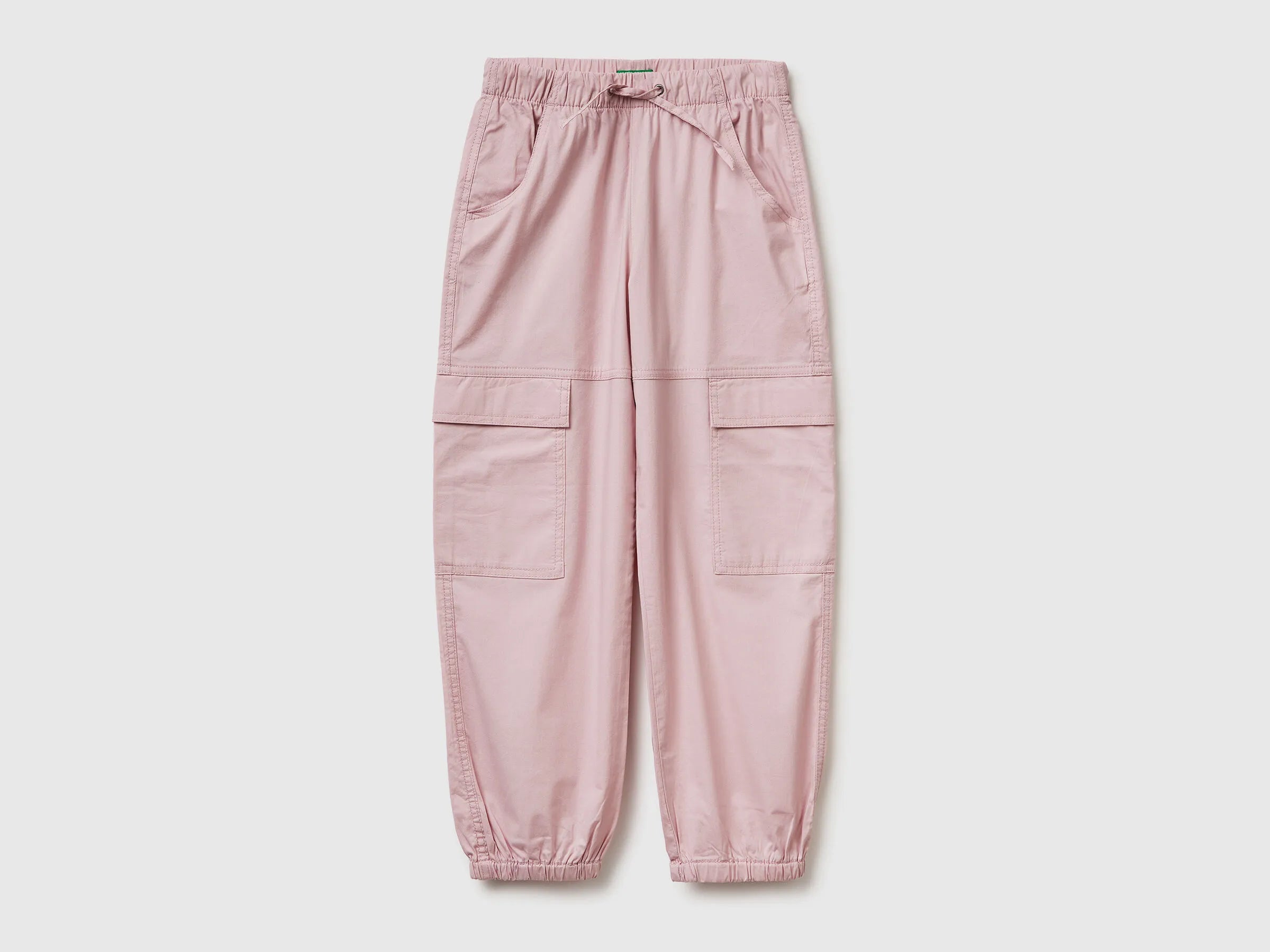 Benetton Pink Girls Jogger Fit Cargo Pants SKU: 4L2VCF05H_0C3 Image 01