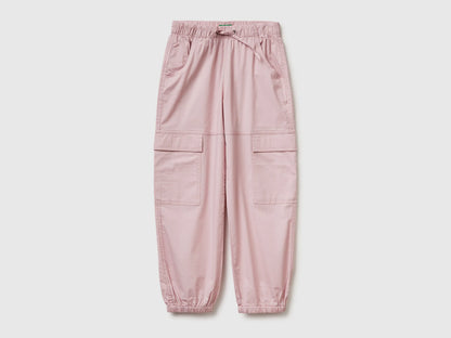 Benetton Pink Girls Jogger Fit Cargo Pants SKU: 4L2VCF05H_0C3 Image 01
