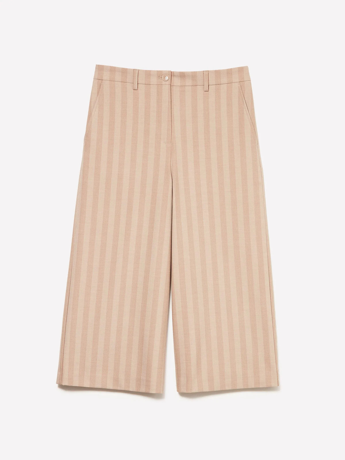Sisley Beige Women Flared Trousers SKU: 4LMTLF08A_904 Image 01