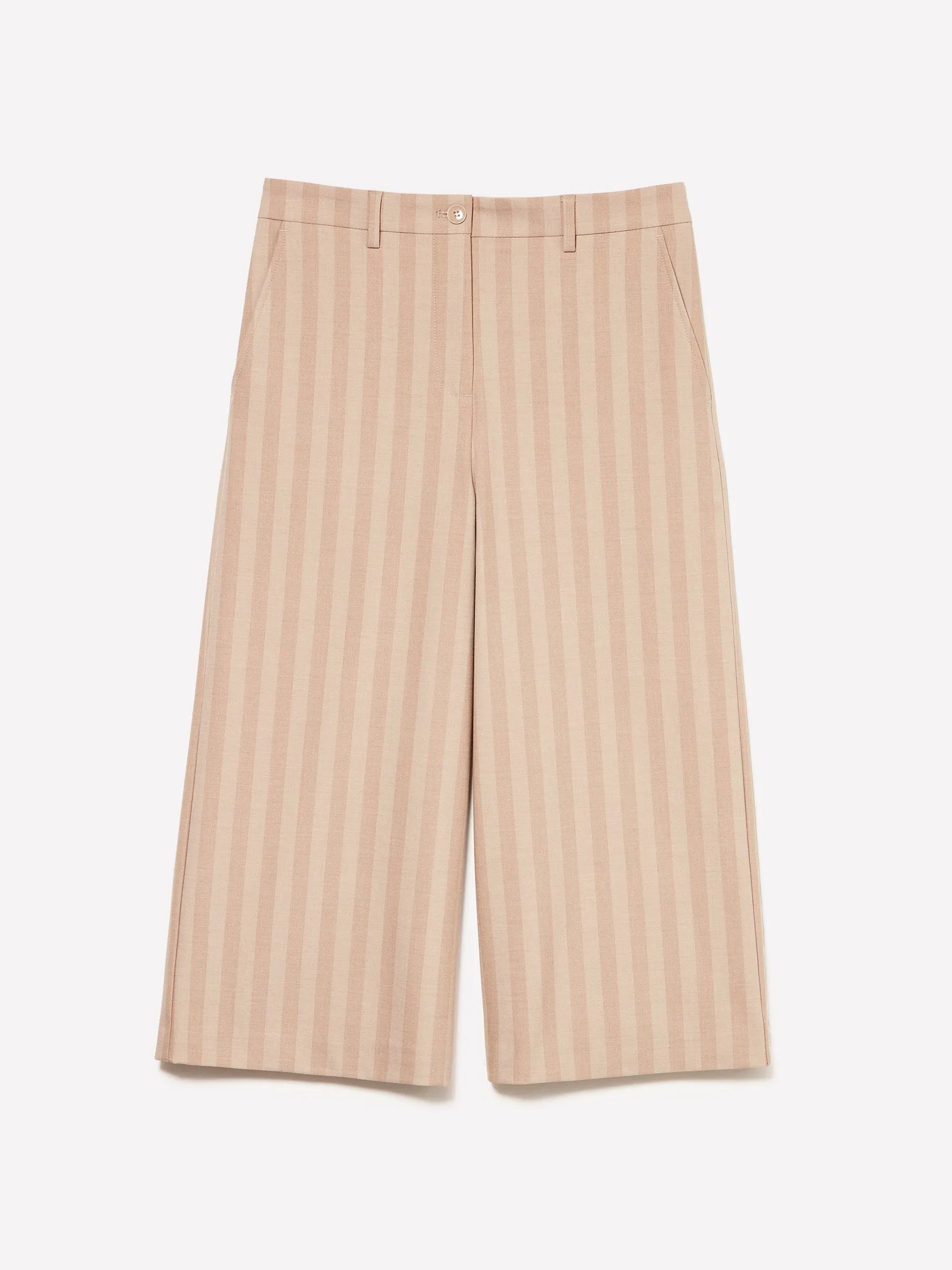 Sisley Beige Women Flared Trousers SKU: 4LMTLF08A_904 Image 01