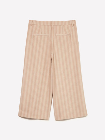 Sisley Beige Women Flared Trousers SKU: 4LMTLF08A_904 Image 02