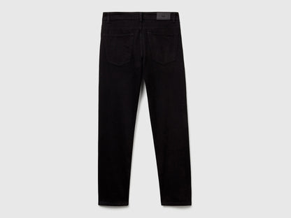 Benetton Black Men Five Pocket Slim Fit Jeans SKU: 4MCP57BC8_800 Image 05