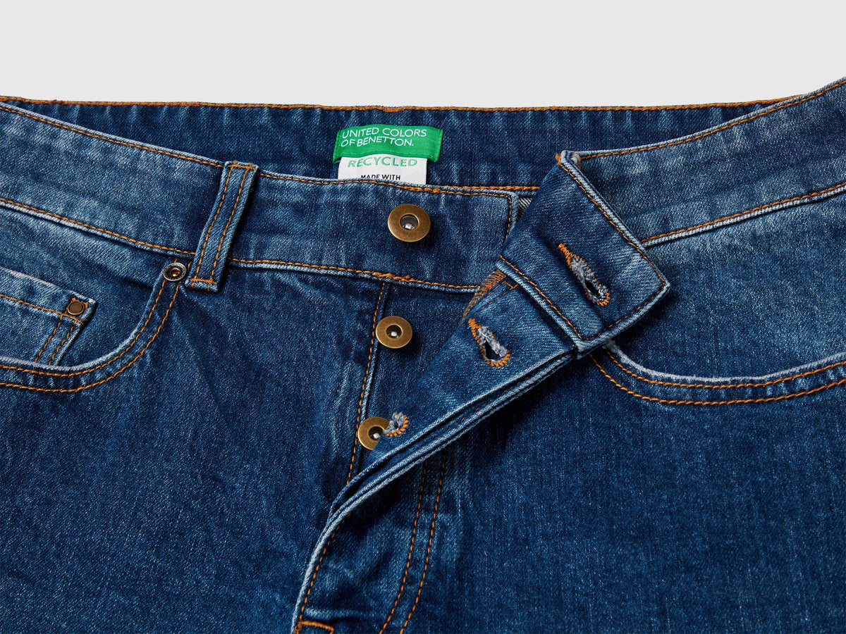 Benetton Blue Men Five Pocket Slim Fit Jeans SKU: 4MCP57BC8_901 Image 07