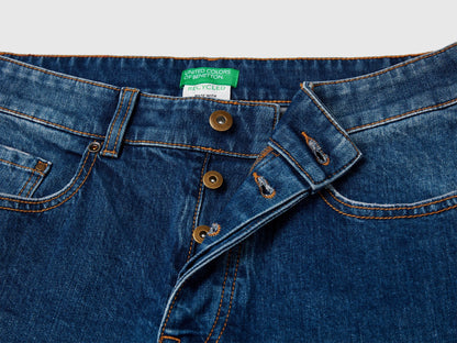 Benetton Blue Men Five Pocket Slim Fit Jeans SKU: 4MCP57BC8_901 Image 07