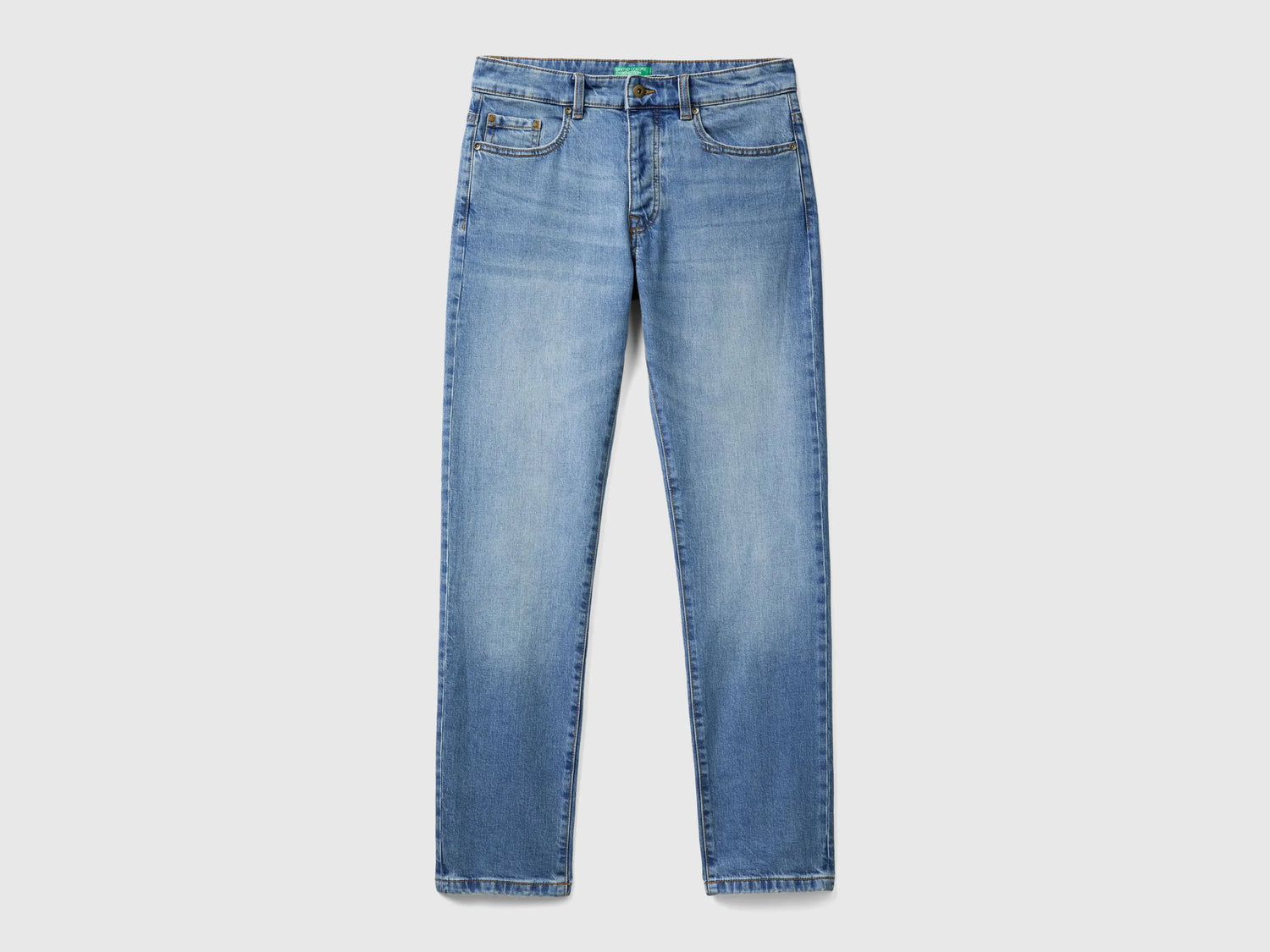 Benetton Light Blue Men Five Pocket Slim Fit Jeans SKU: 4MCP57BC8_902 Image 05