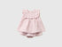 Benetton Pink Girls Floral Linen Blend Set SKU: 4NVDAK001_68E Image 01