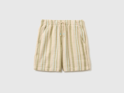 Benetton Multi-Color Boys Striped Bermuda Shorts SKU: 4OZ3C904N_901 Image 01