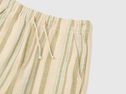 Benetton Multi-Color Boys Striped Bermuda Shorts SKU: 4OZ3C904N_901 Image 03