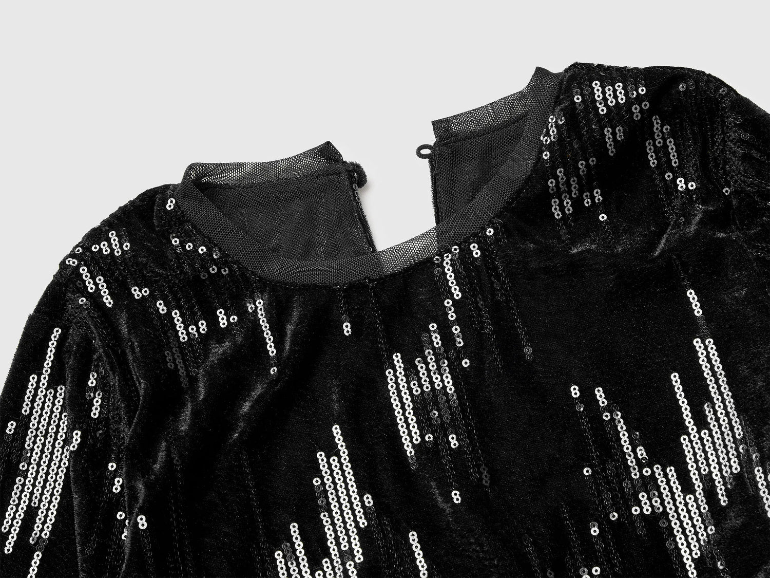 Benetton_Black_Velvet Dress with Sequins_4OZGCV03P_100_03