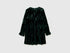 Benetton Dark Green Girls Velvet Dress with Sequins SKU: 4OZGCV03P_901 Image 01