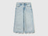 Benetton Light Blue Girls Jeans with Cherry Embroidery SKU: 4P1XGE031_902 Image 01