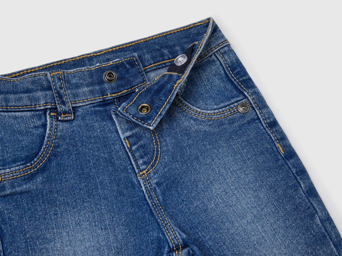 Benetton Blue Newborn Stretch Jeans SKU: 4PORAF013_901 Image 03