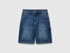 Benetton Dark Blue Boys Straight Fit Denim Bermudas SKU: 4PORC903I_901 Image 01