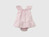 Benetton Pink Girls Floral Dress in Linen Blend SKU: 4QBQAV00W_68E Image 01