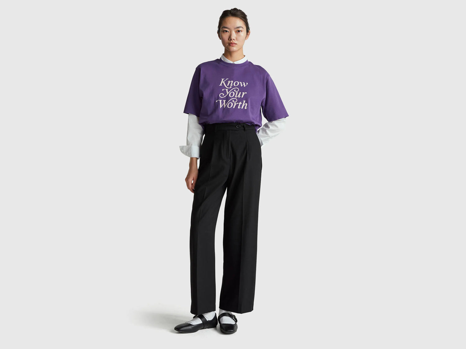 Benetton_Black_Wide Flannel Trousers_4QIKDF0AC_100_01