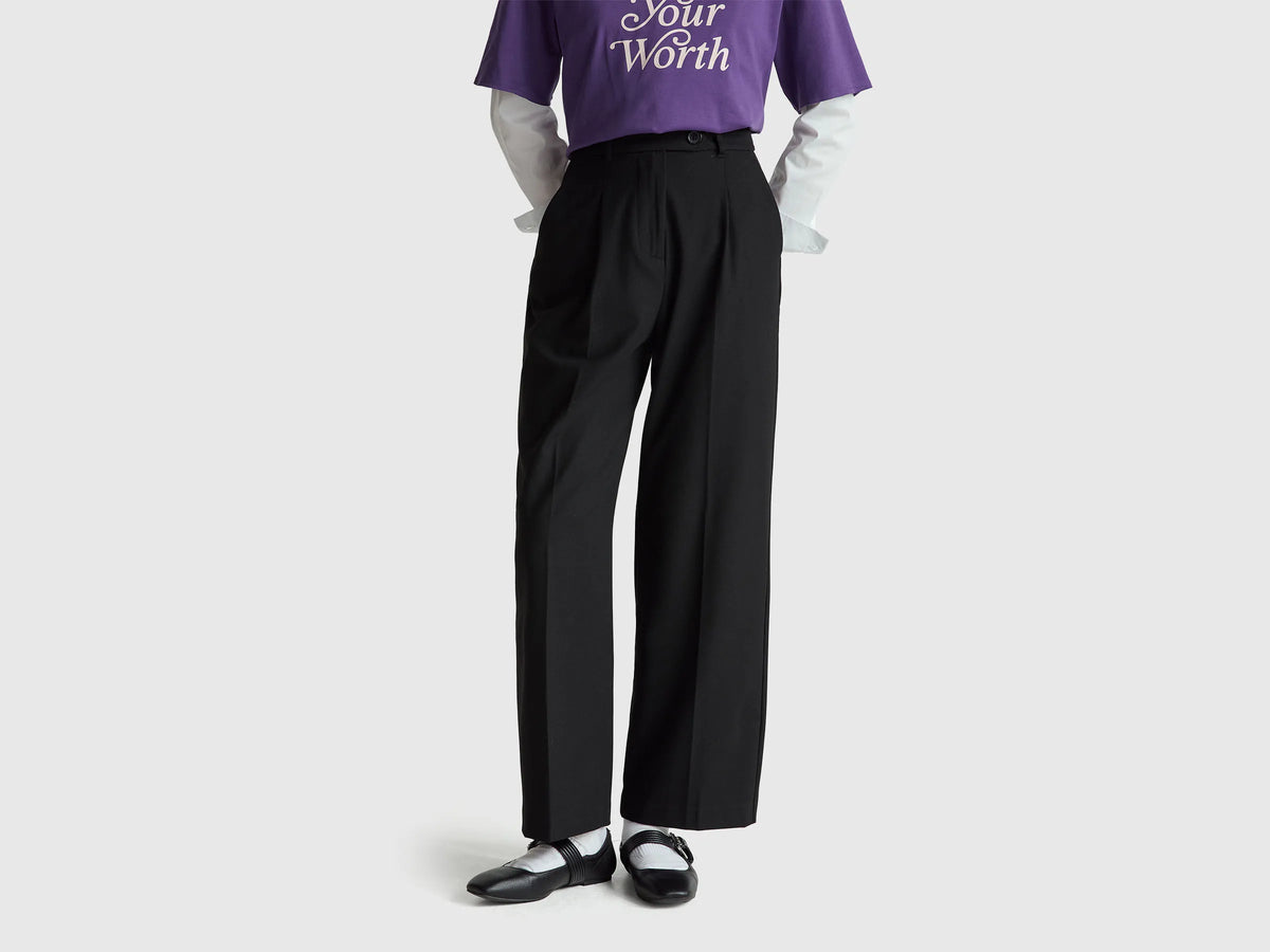 Benetton_Black_Wide Flannel Trousers_4QIKDF0AC_100_02