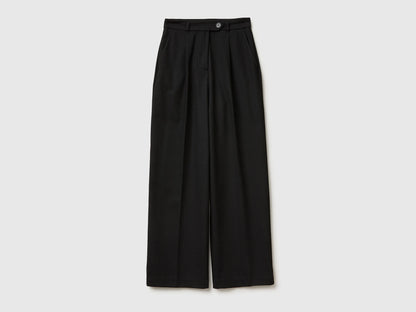 Benetton_Black_Wide Flannel Trousers_4QIKDF0AC_100_05