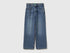 Benetton Light Blue Girls Straight Jeans with Eyelets SKU: 4R76CE04O_901 Image 01