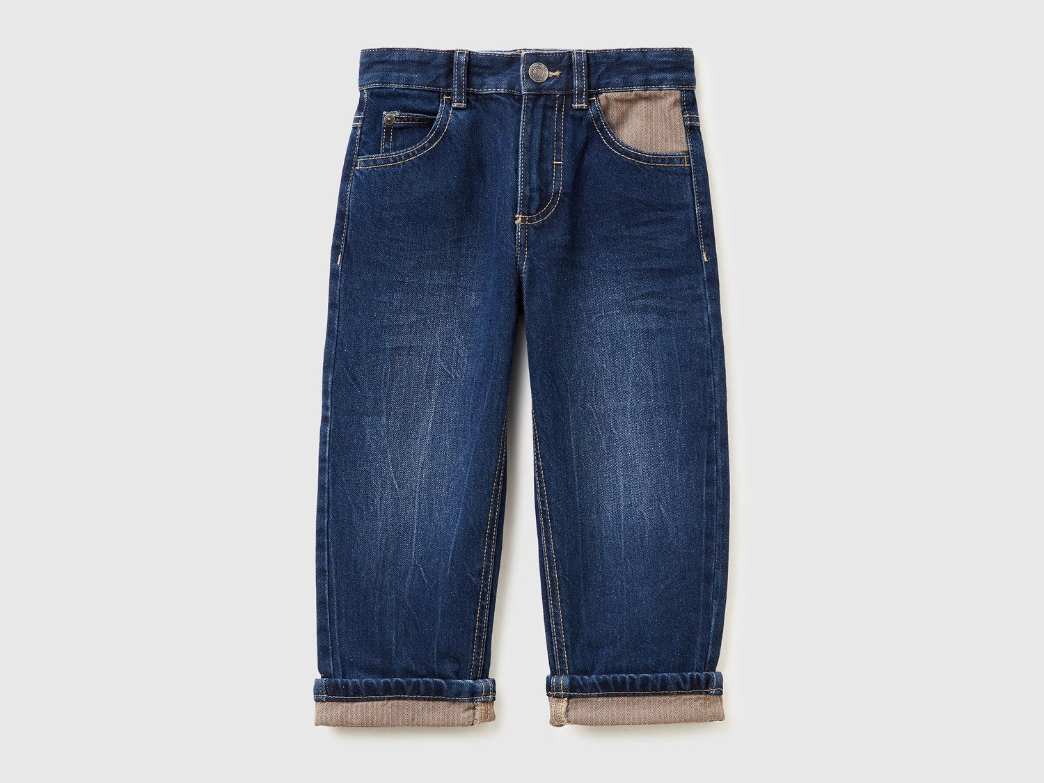 Benetton_Blue_Straight Fit Jeans_4R76GE02U_901_01