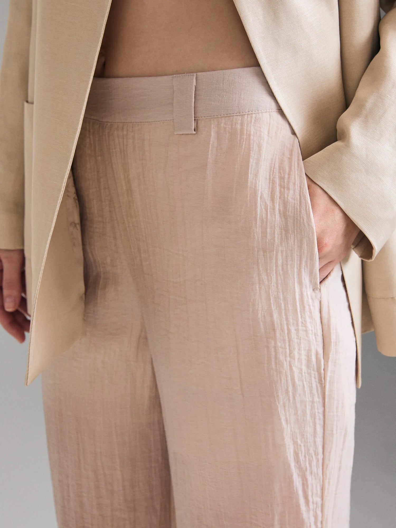 Sisley Nude Women Semi-Transparent Trousers SKU: 4RBKLF096_018 Image 04