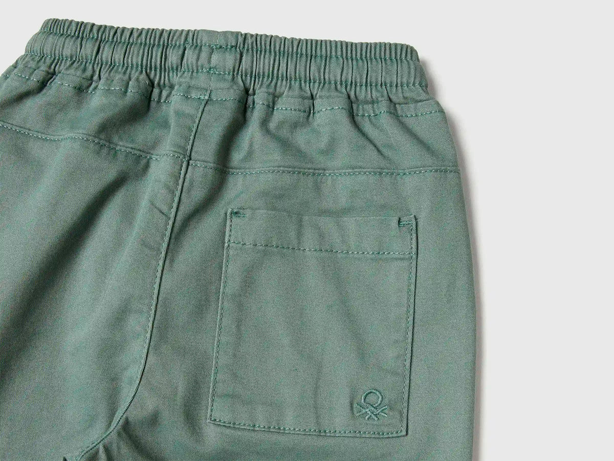 Benetton_Military Green_Stretch Cotton Joggers with Drawstring_4RHPGF021_075_03