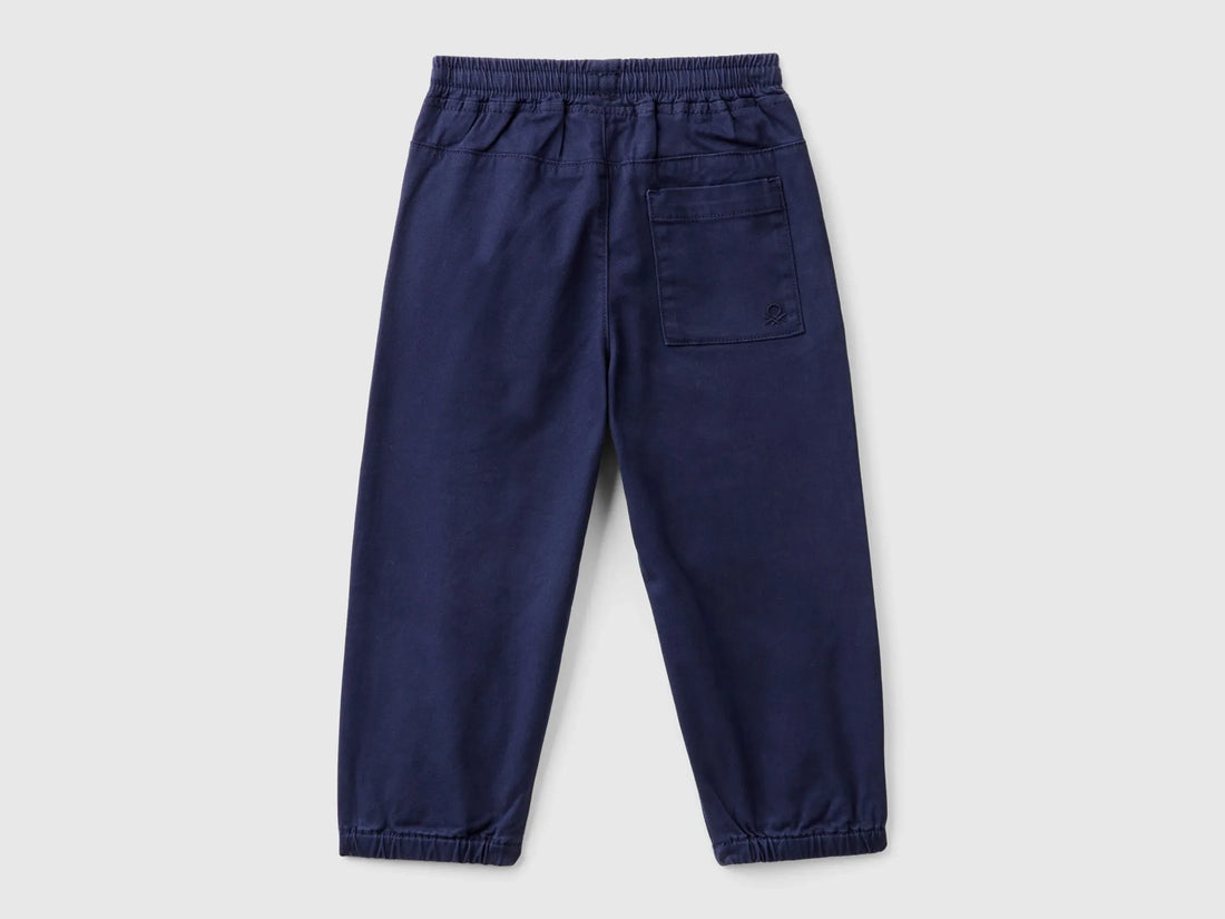 Benetton_Dark Blue_Stretch Cotton Joggers with Drawstring_4RHPGF021_252_02