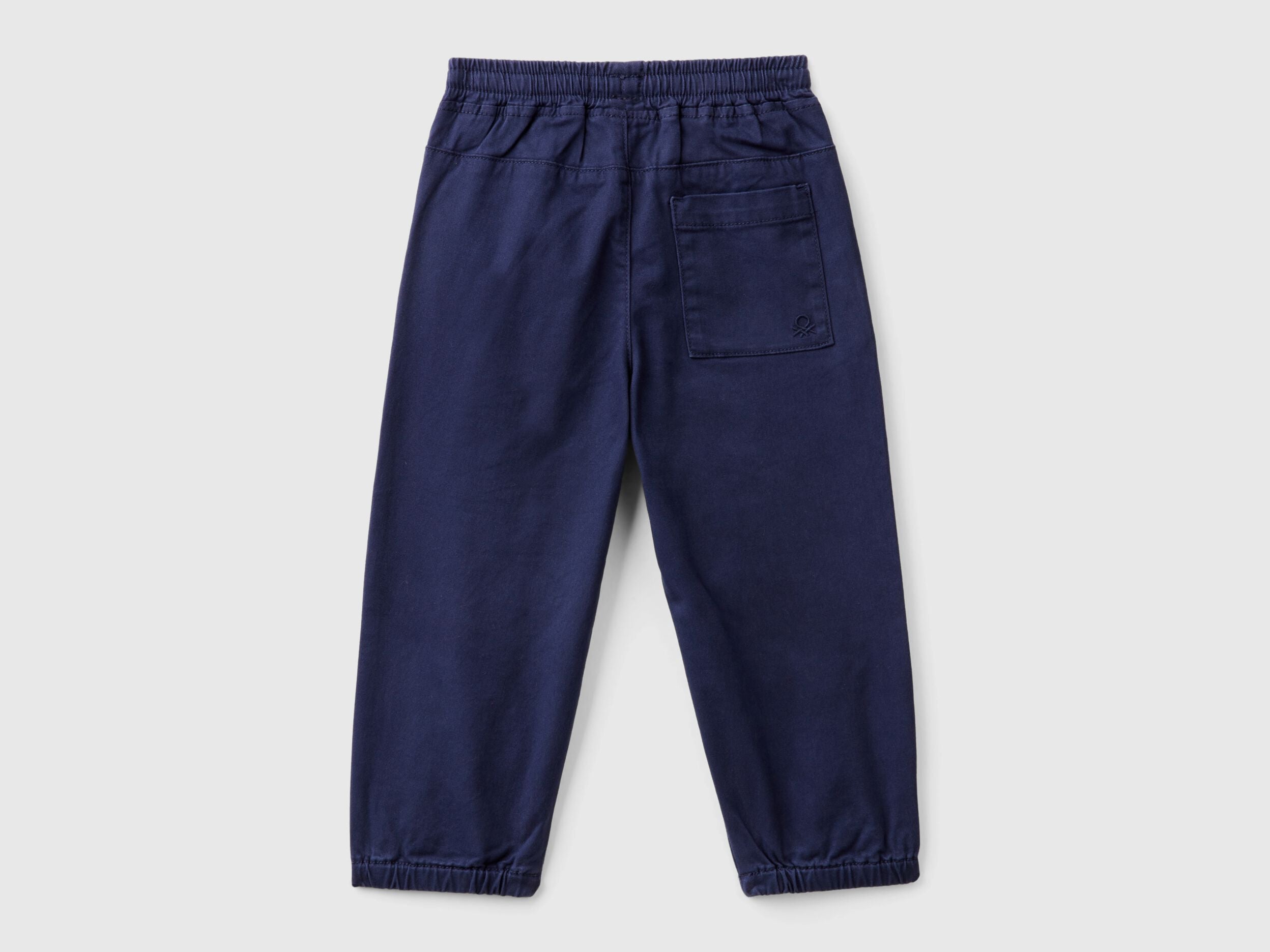 Benetton_Dark Blue_Stretch Cotton Joggers with Drawstring_4RHPGF021_252_02