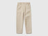 Benetton Beige Boys Slim Fit Chinos in Stretch Cotton SKU: 4T48CF04X_152 Image 01