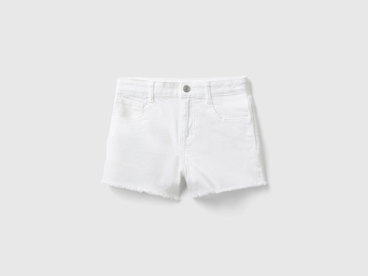 Frayed Shorts In Stretch Cotton_4Tanc9033_101_01