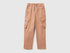 Benetton Camel Boys Stretch Cotton Cargo Pants SKU: 4TCGCF05D_34M Image 01