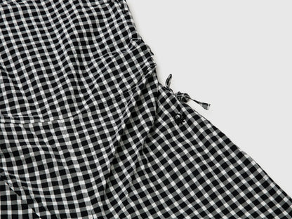 Benetton Black Girls Gingham Checkered Jumpsuit SKU: 4TEECT01B_902 Image 03