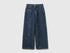 Benetton Dark Blue Girls Wide-Fit Jeans with Embroidery SKU: 4TJYCE052_901 Image 01