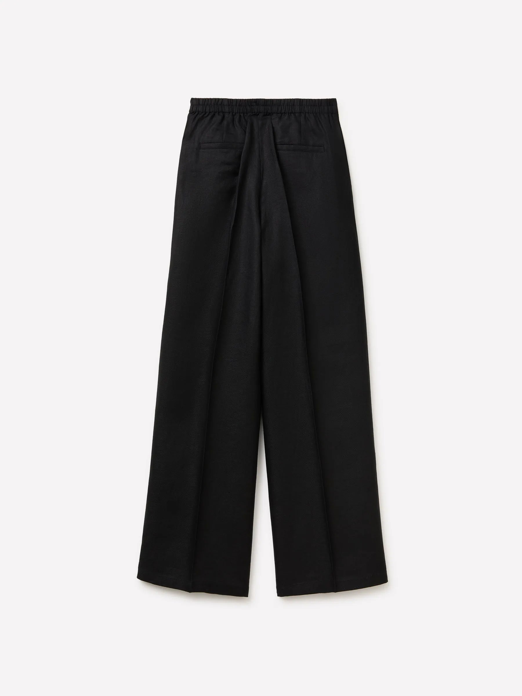 Sisley Black Women Pure Linen Trousers SKU: 4TTSLF08P_100 Image 02