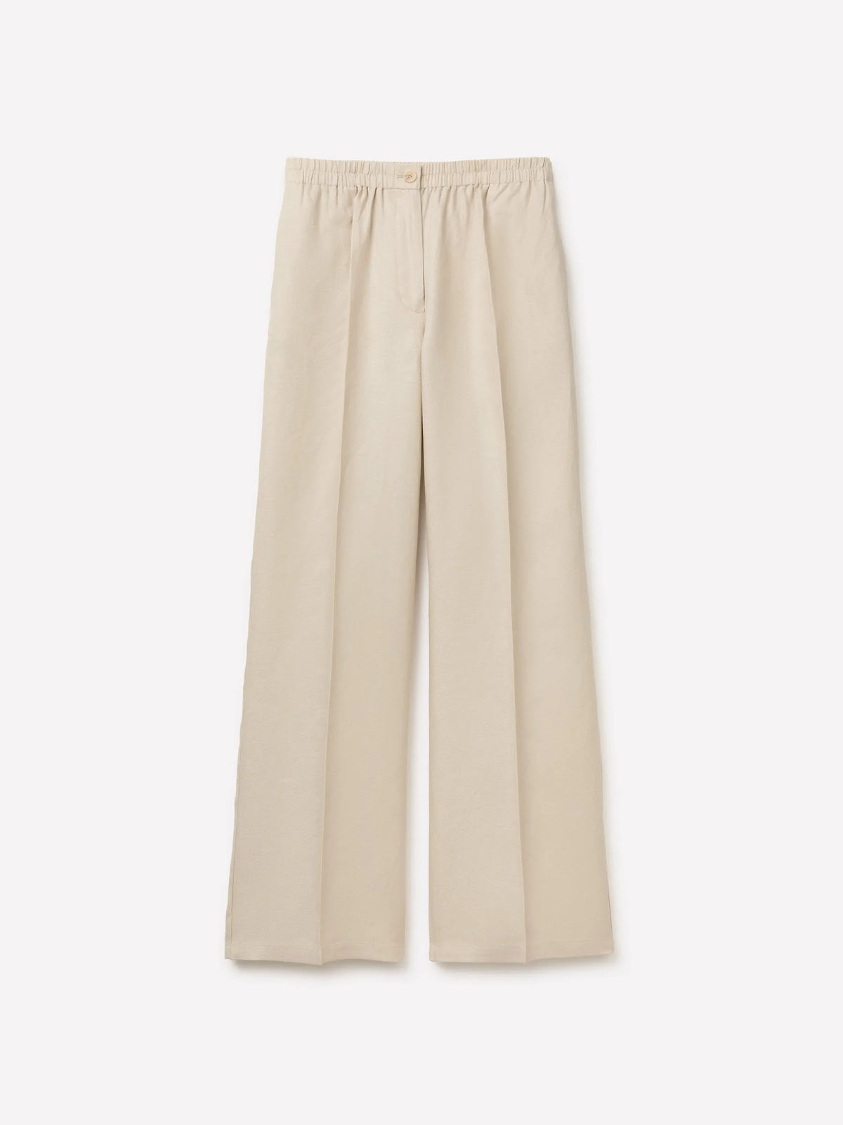 Sisley Beige Women Pure Linen Trousers SKU: 4TTSLF08P_901 Image 01