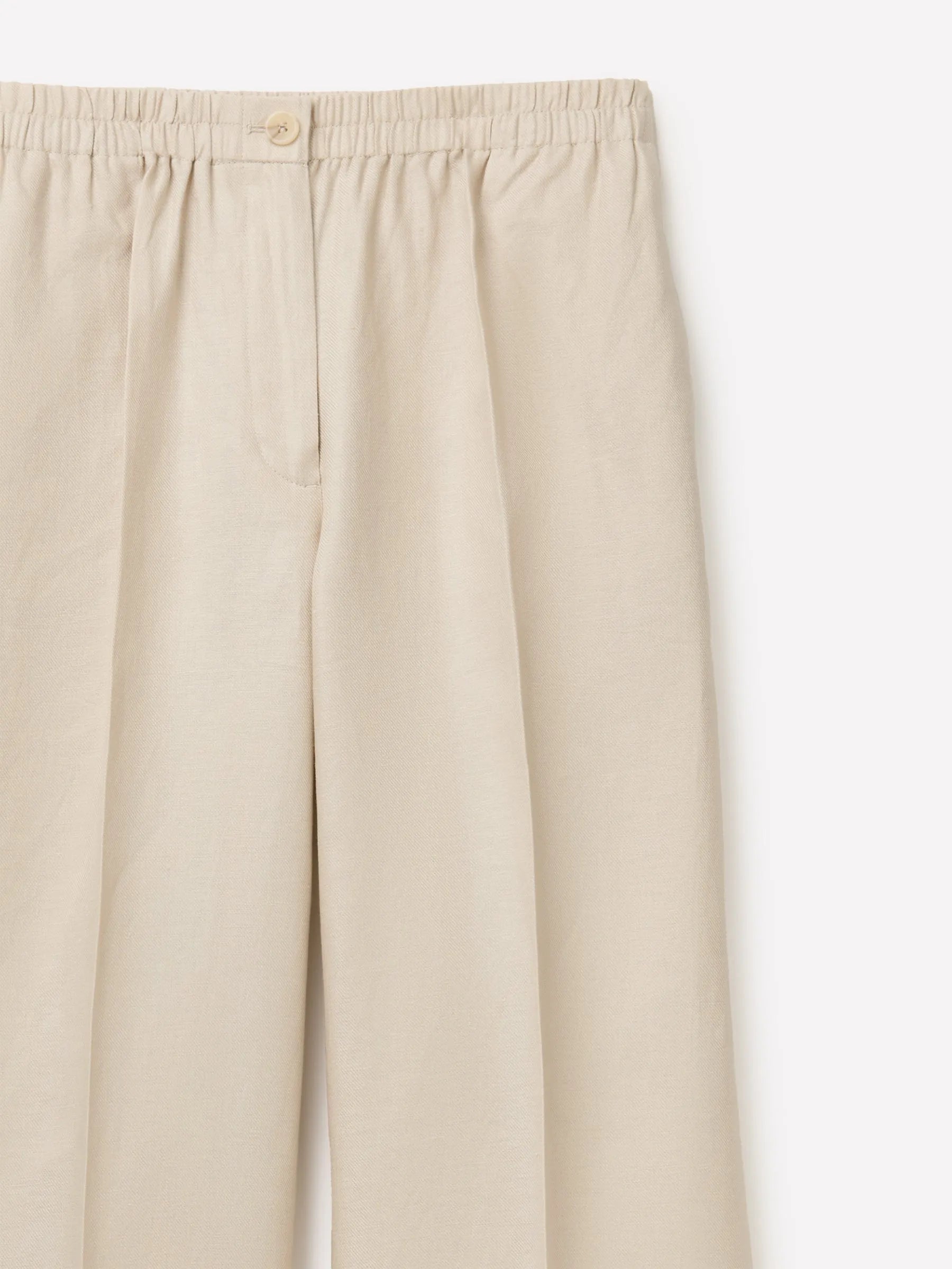 Sisley Beige Women Pure Linen Trousers SKU: 4TTSLF08P_901 Image 03