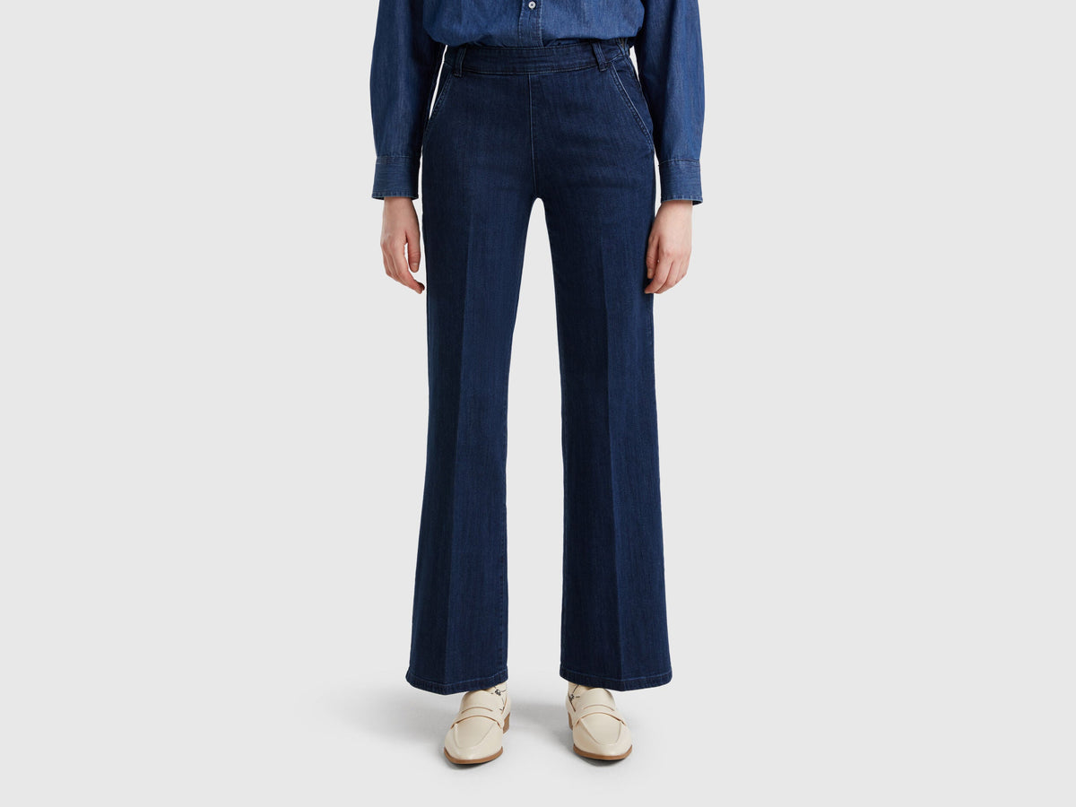 Benetton_Blue_Flared Jeans with Zip_4TUTDF06V_901_02