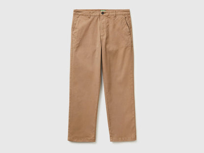 Benetton Brown Men Straight Fit Chinos SKU: 4TZYUF05H_04B Image 01