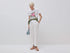 Benetton Creamy White Women Checkered Trousers SKU: 4V6GDF0BG_901 Image 01