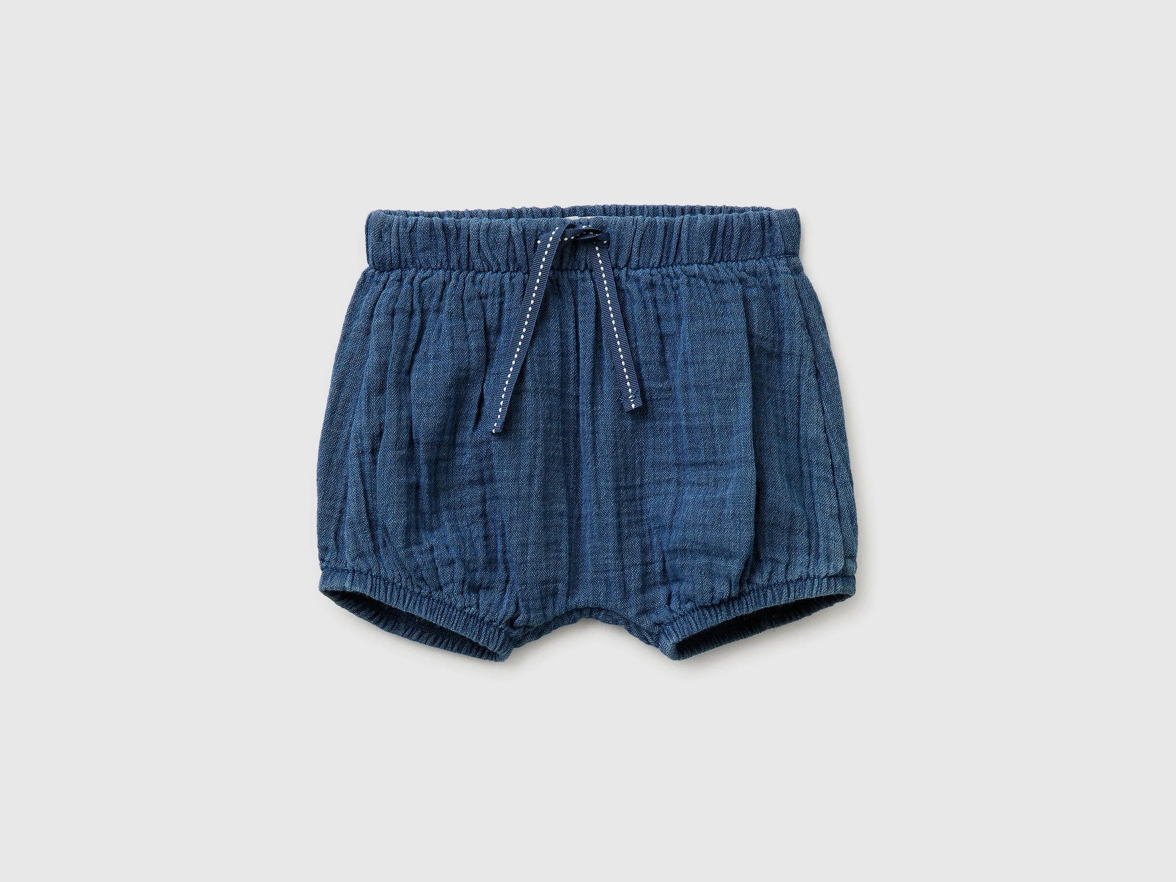Benetton Blue Baby Light Gauze Shorts SKU: 4V7JAF01Y_901 Image 01