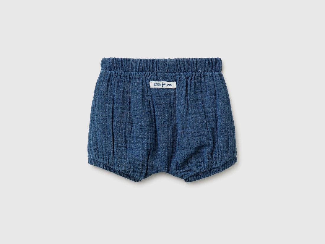 Benetton Blue Baby Light Gauze Shorts SKU: 4V7JAF01Y_901 Image 02