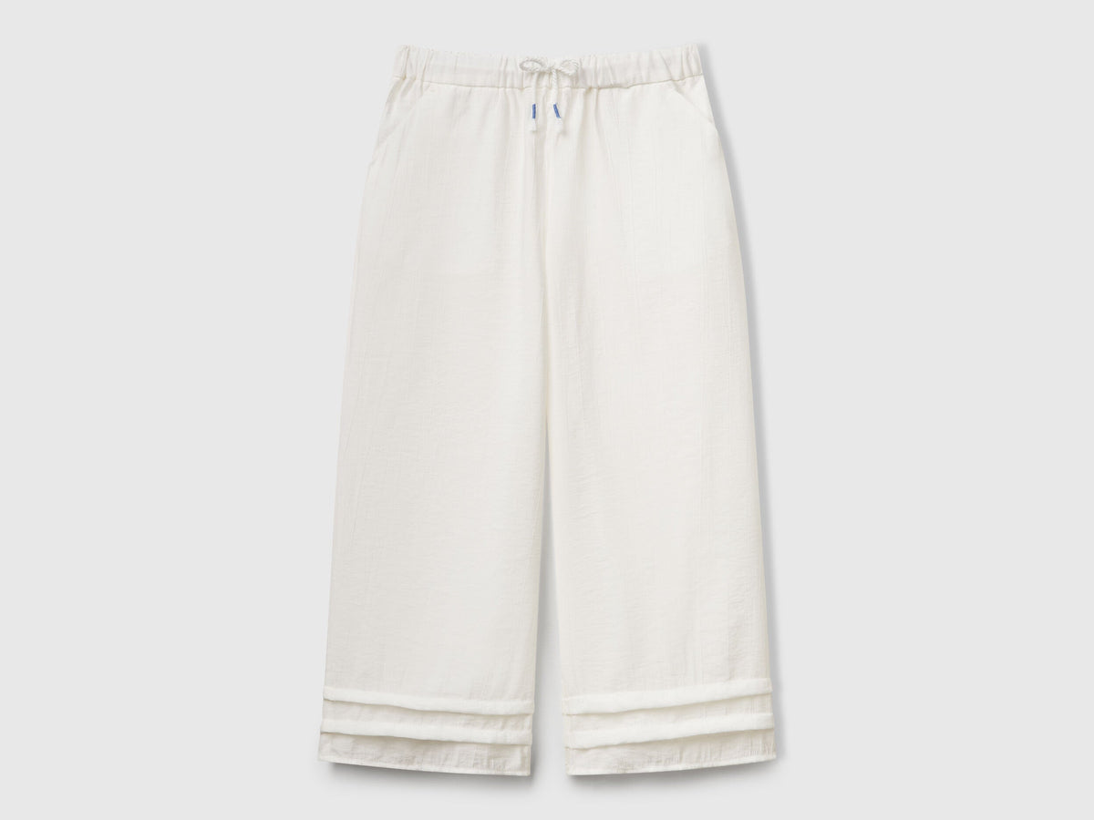 Benetton_Trousers in Viscose Blend_4VDVCF04M_074_01