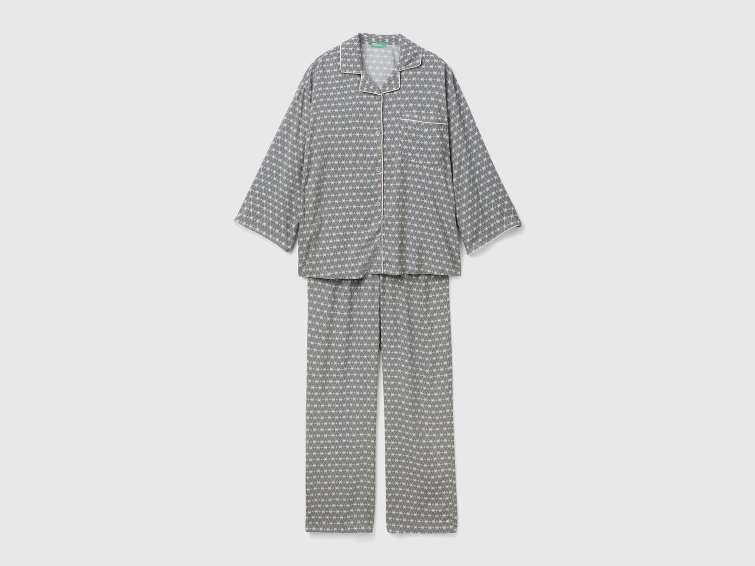 Patterned Pyjamas in Pure Viscose_4X9X3P00J_61A_04